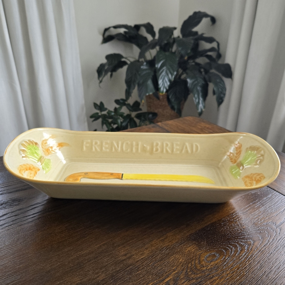 Vintage 60's 70's Los Angeles Potteries French Bread Serving Tray Calif. USA - Picture 4 of 9